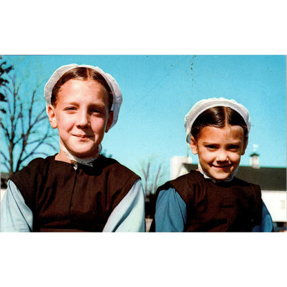 Amish Girl in Traditional Dress Pennsylvania Dutch Country Postcard PD8