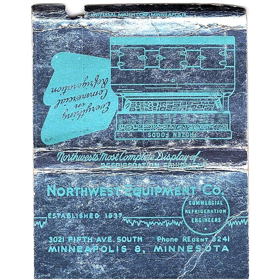 Northwest Equipment Co Refrigerators Minneapolis Large Matchbook Cover TH2-Y4
