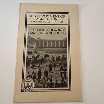 Fitting, Showing and Judging Hogs 1926 USDA Farm Bulletin TK2-XB5