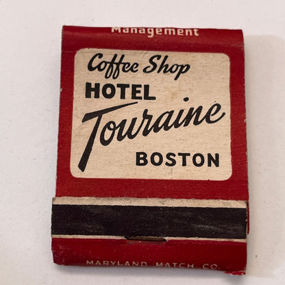 Hotel Touraine Boston Coffee Shop Vintage Matchbook Cover TB8-MB3-10