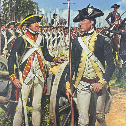 1781 Artillerymen New England Infantry Lines c1965 Art Print V14-4