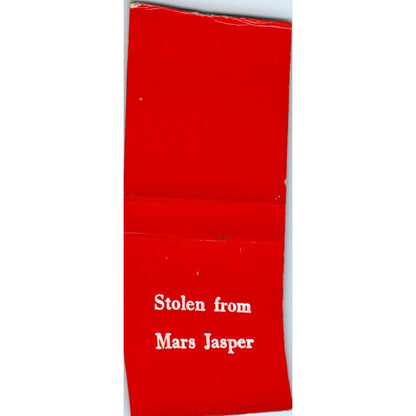 Stolen from Mars Jasper Vintage Matchbook Cover SD4-Y14