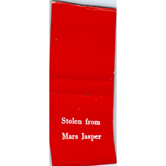 Stolen from Mars Jasper Vintage Matchbook Cover SD4-Y14