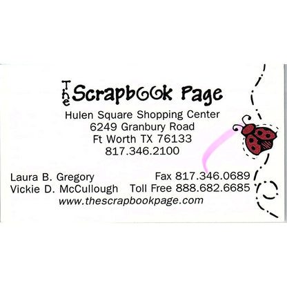 Laura B Gregory Vickie D McCullough The Scrapbook Page Ft Worth TX Card SC9-B10