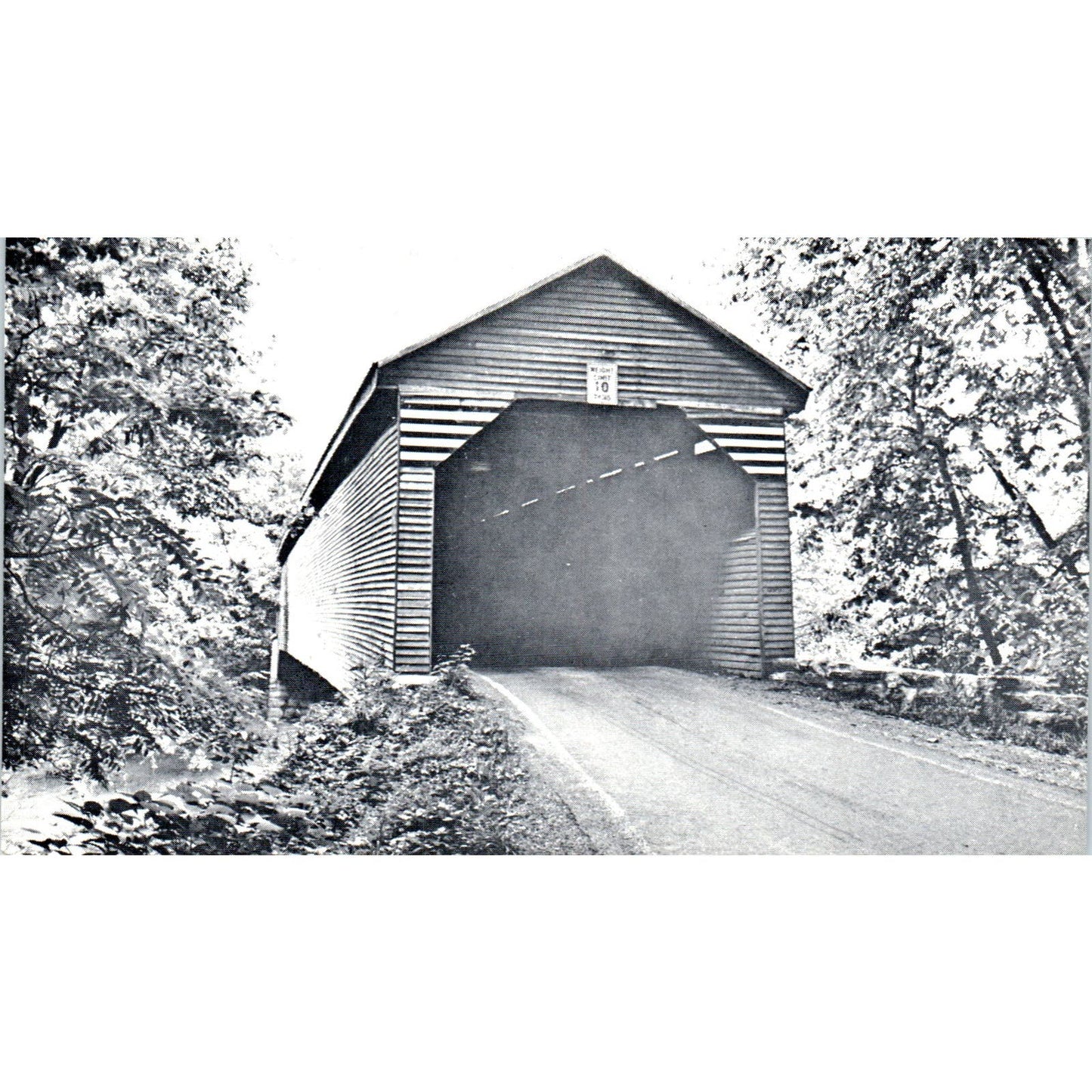 Mount Jackson VA Shenandoah River Covered Bridge Postcard PC3