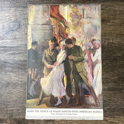 Prince of Wales Danced With American Nurses JH Gardner Soper Art Print 9x14 V11