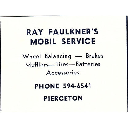 Ray Faulkner's Mobil Service Pierceton Indiana 1964 Ad AG1-S10