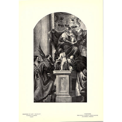The Holy Family With Saints - Veronese - 1904 Litho Art Print AF4-7