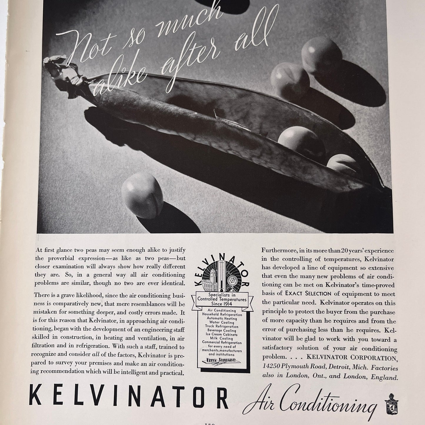Kelvinator Air Conditioning Detroit MI 1935 Ad V1-4