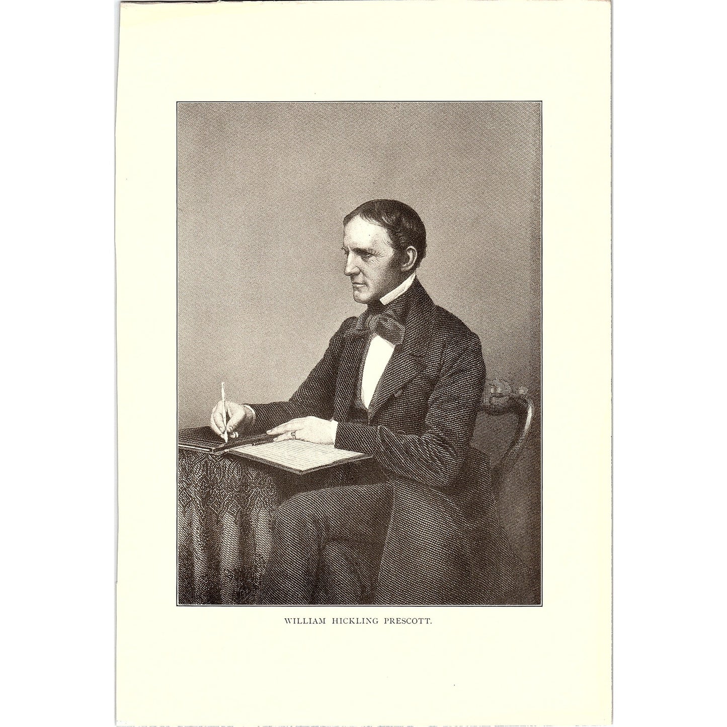 William Hickling Prescott Engraving Art Print 7x10 V4
