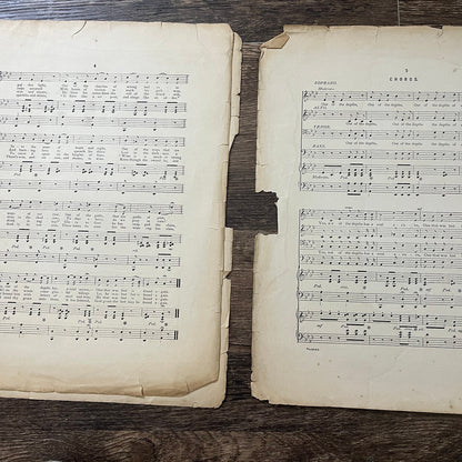 Out of the Depths - Temperance Song - Ella Wheeler 1874 Sheet Music V33-4