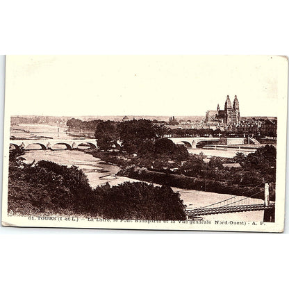 La Loire Le Pont Bonaparte Et La Vue Generale Nord Ouest Antique Postcard PE11