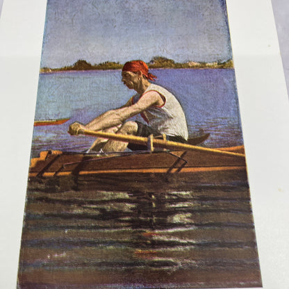 John Biglin in a Single Scull - Thomas Eakins 9x12" Art Print V20