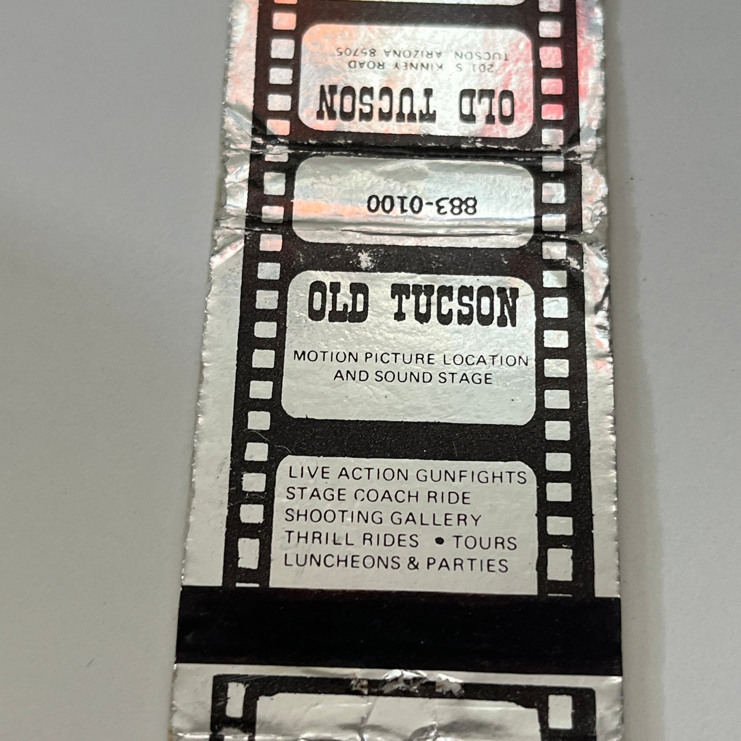 Old Tucson Motion Picture Location & Sound Stage AZ Matchbook TB6-MB1-14