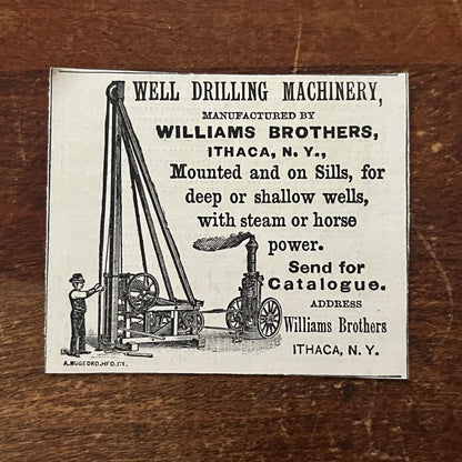Williams Brothers Well Drilling Machinery Ithaca Original Advertisement AD8-P29
