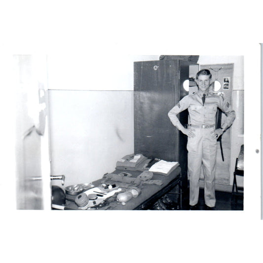 US Army Soldier Don Adams in Barracks Postwar Germany c1954 Army Photo AF1-AP6