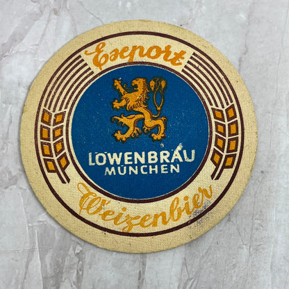 Vintage Löwenbräu München Weizenbier German Beer Coaster TJ5-CO1
