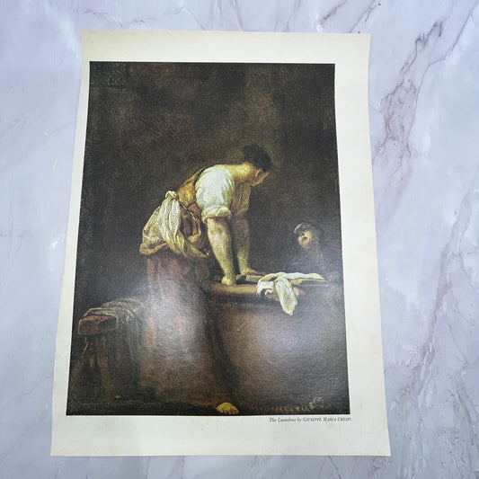 The Laundress by Giuseppe Maria Crespi Lithograph 10x13" Art Print V22