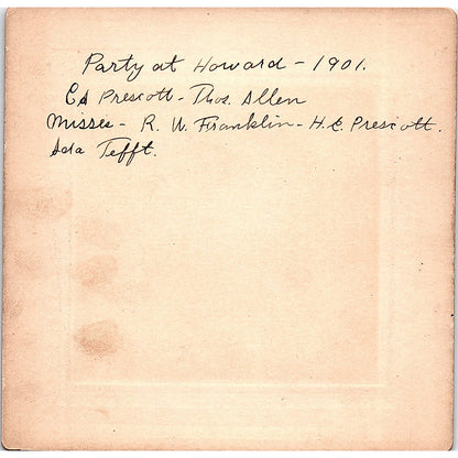 1901 Party at Howard C.A. Prescott, Thos. Allen, R.W. Franklin Sola Tefft 5x5 V5