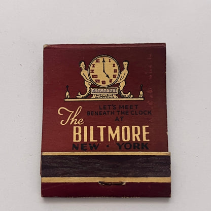 The Biltmore Hotel 43rd & Madison NY Vintage Matchbook Cover TB8-MB-1