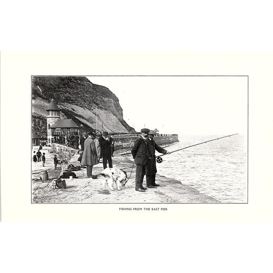 Fishing From The East Pier Scarborough c1910 Photo Print AF3-8