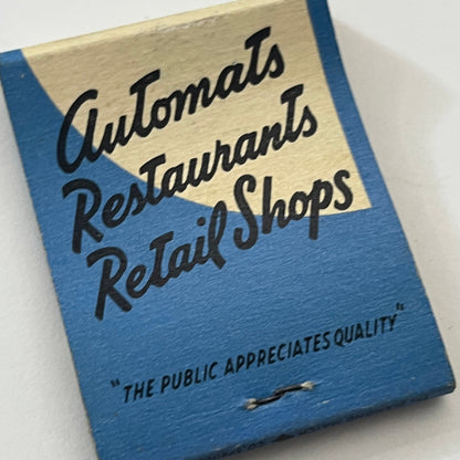 Horn & Hardart Automats Restaurants Retail Shops Vtg Matchbook Cover TB8-MB-10