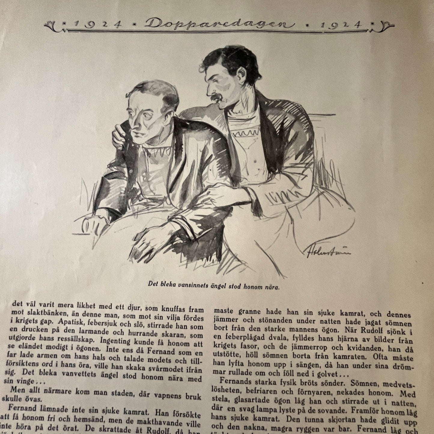 Låt Mig Sova by Carl Lovén 2 Pages 1924 Swedish Story V27-4