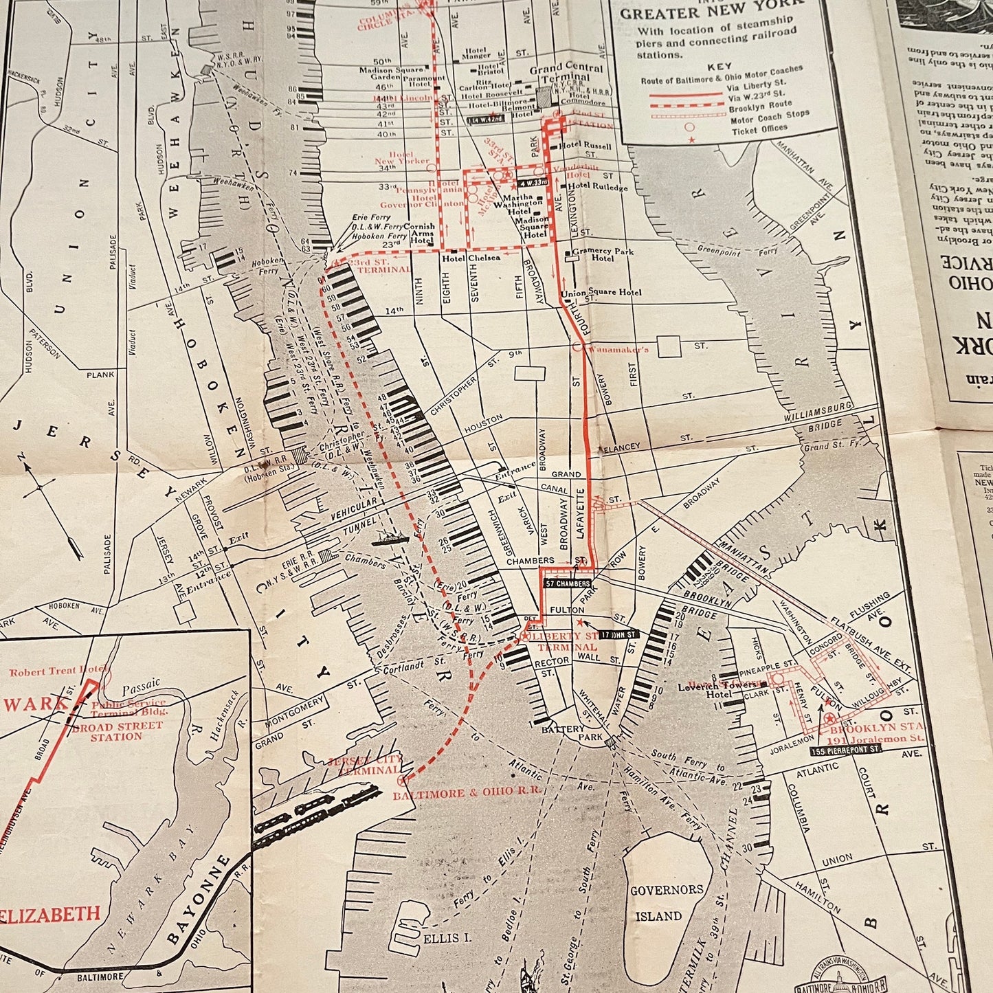1930 B&O Railroad New York Newark Philadelphia Wilmington Baltimore Timetable B6