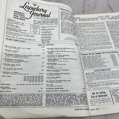 Emerald Crystal Cluster Hiddenite Mine NC - Lapidary Journal - May 1974 M25