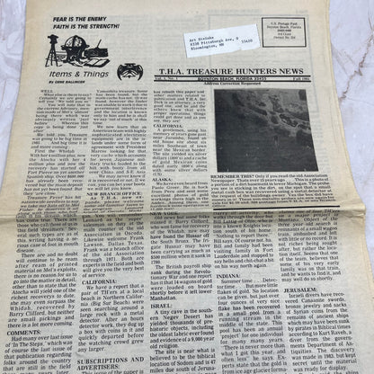 1985 Fall - T.H.A. Treasure Hunter News Newspaper - Boynton Beach FL M11