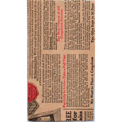 Household Magazine Free Fern Plant Offer 1923 Magazine Ad Clip AE1-5