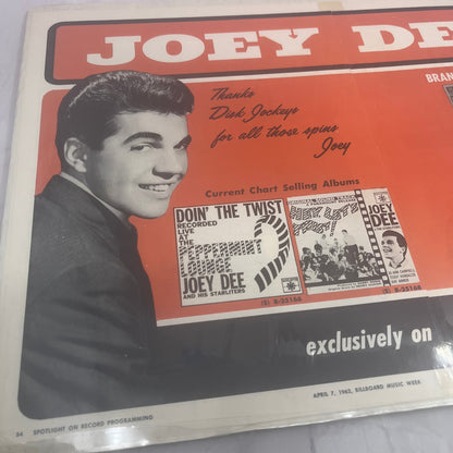 1962 Joey Dee & the Starliters Peppermint Lounge Shout Ad Roulette Records V14-8