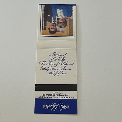 Marriage of Prince Charles and Princess Diana Vintage Matchbook Cover TB6-MB2-4