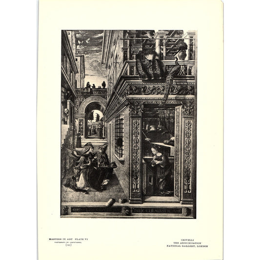 The Annunciation - Crivelli - 1908 Litho Art Print AF4-8