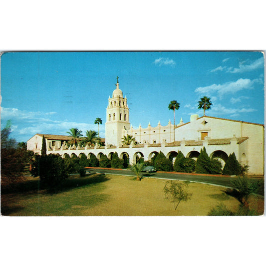 1958 St. Francis Xavier Church and School Phoenix Arizona Vintage Postcard PE2