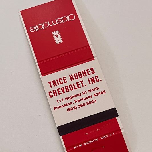 Trice Hughes Chevrolet Inc Princeton KY Vintage Matchbook Cover TB6-MB2-2