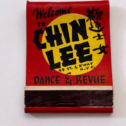Chin Lee Dance & Revue 49th & Broadway NY Vintage Matchbook Cover TB8-MB3-7