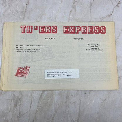 1992 Vol 10 No 2 TH-ers Express Treasure Hunting Newspaper Fremont NE M20