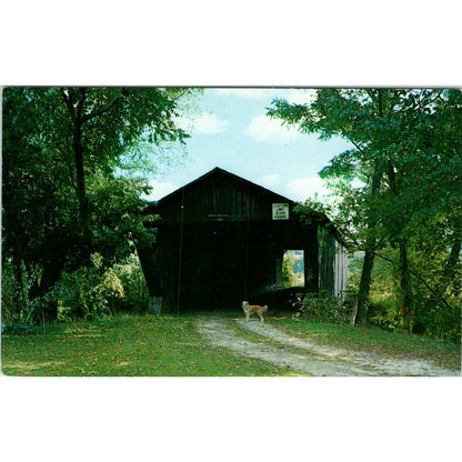 Old Covered Mead Bridge Pittsford VT Covered Bridge Postcard PB11