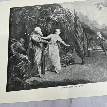 Miranda and Ferdinand Antique 8.5x11.5" Engraving Art Print V20