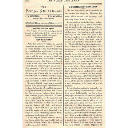 Management of the Italian Bee by W.C. Condit 1867 Article AG9-5