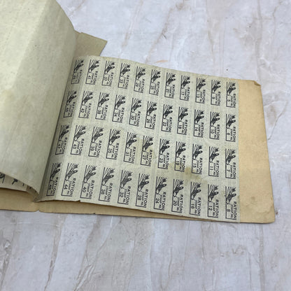 1940s WWII Ration Book Four With Ration Stamps TI8-S5