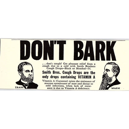 Smith Bros. Cough Drops 1940 Ad AF8-H1