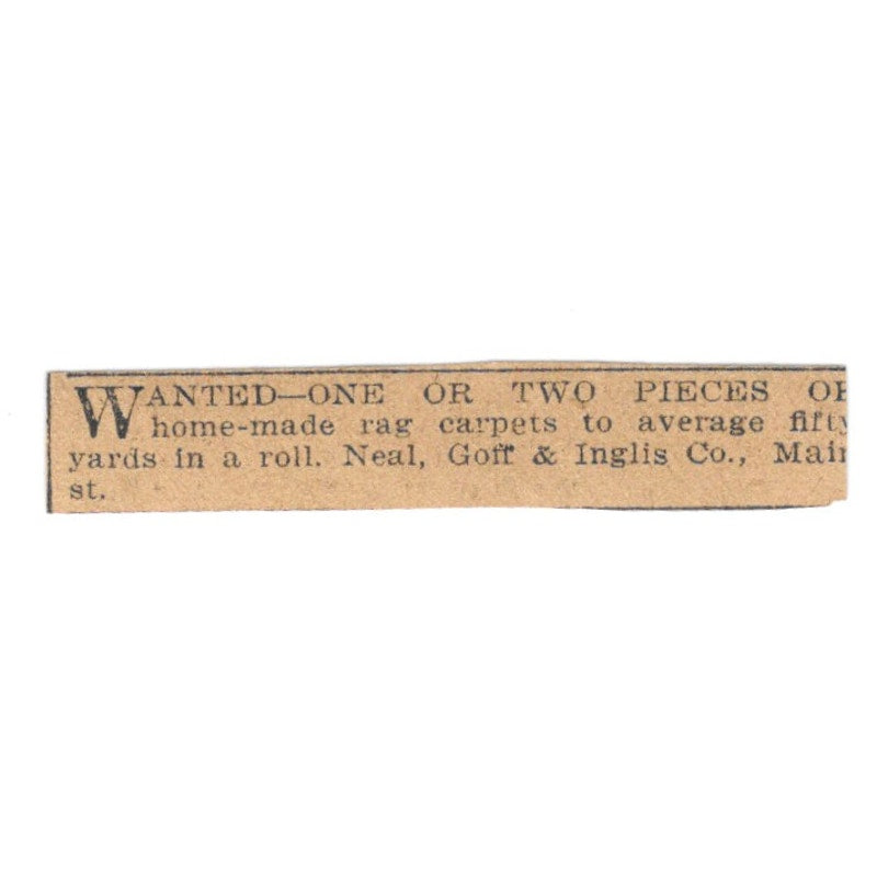 Neal, Goff & Inglis Co Main Street Hartford 1901 Newspaper Ad AD8-HS8