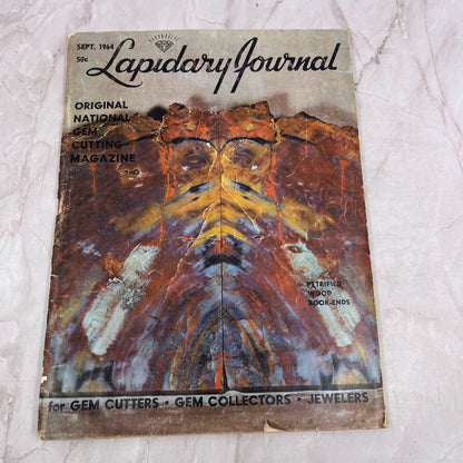 Petrified Wood Bookends - Lapidary Journal Magazine - Sep 1964 M26