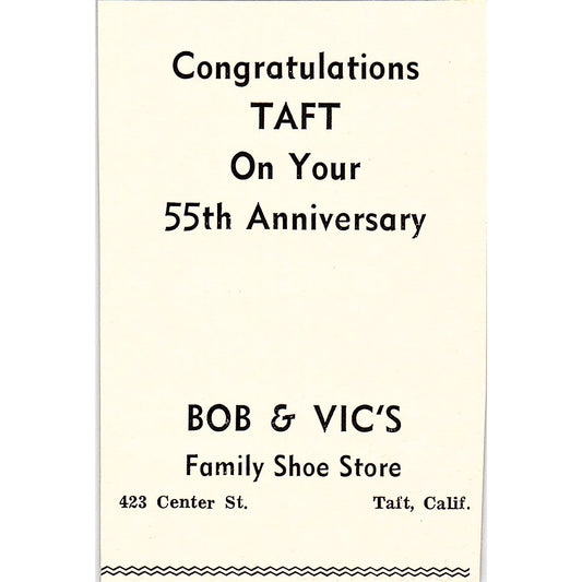 Bob & Vic's Family Shoe Store, Frank Wheatley Industries Taft CA 1965 Ad AF8-M6