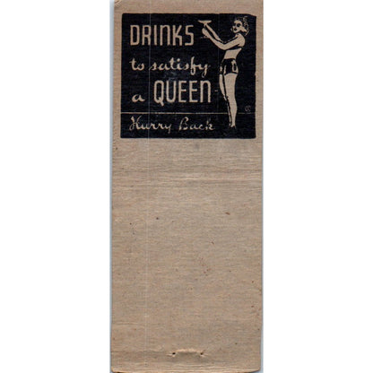 Isaacson's Bar & Lounge Eveleth MN Pinup Bomb-A-Dear Vtg Matchbook Cover SF4-Y2