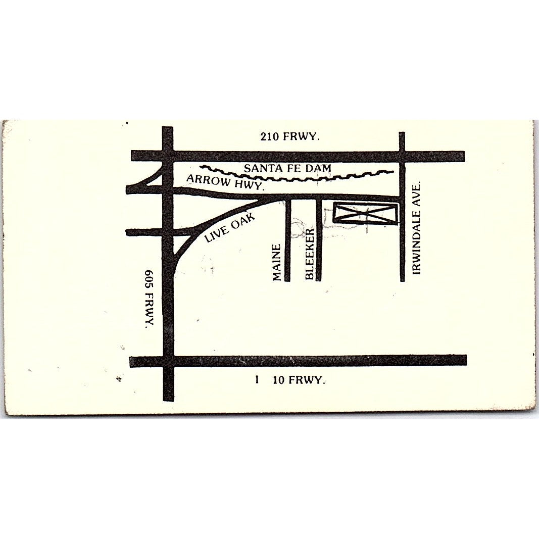 Tom & Duffie Discount Auto Wreckers Baldwin Park Vintage Business Card SE3-B14