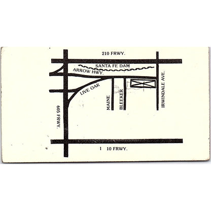 Tom & Duffie Discount Auto Wreckers Baldwin Park Vintage Business Card SE3-B14