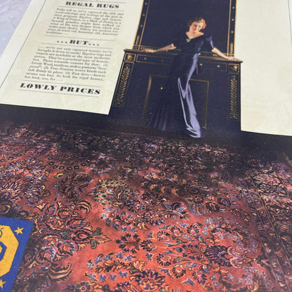 1934 Bigelow-Sanford Carpet Co Woven Rugs 10x13 Magazine Advertisement FL6-7